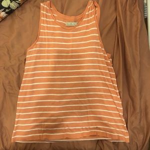 Abercrombie and Fitch size M orange and white tank top